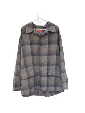VTG Hugo Boss Made In Germany 100% Wool Plaid Jacket L